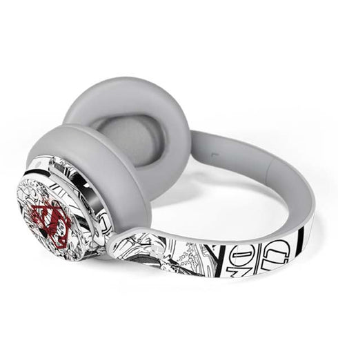 DC Comics Superman Comic Pattern Logo in Red Surface Headphones Skin